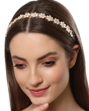Buy Gold Hair Accessories for Women by Karatcart Online 