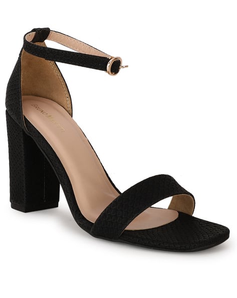 Buy Black Heeled Sandals for Women by Bruno Manetti Online | Ajio.com