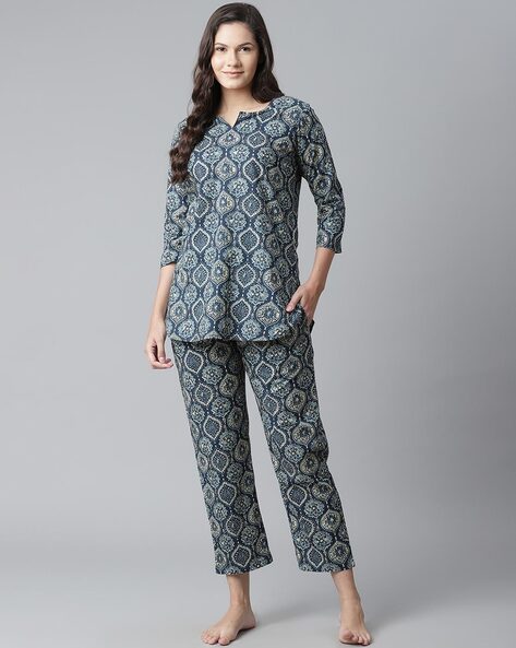 Buy Navy Blue Night LoungeWearSets for Women by DIVENA Online