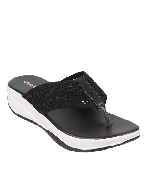 Buy Black Flip Flop Slippers for Women by Walkway Online Ajio