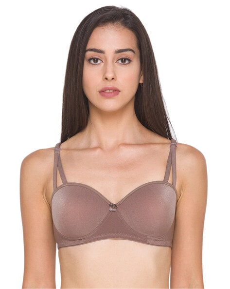 strapless brown bra