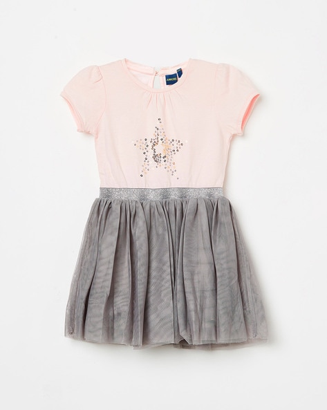 Buy Grey Dresses Frocks for Girls by Juniors by Lifestyle Online Ajio