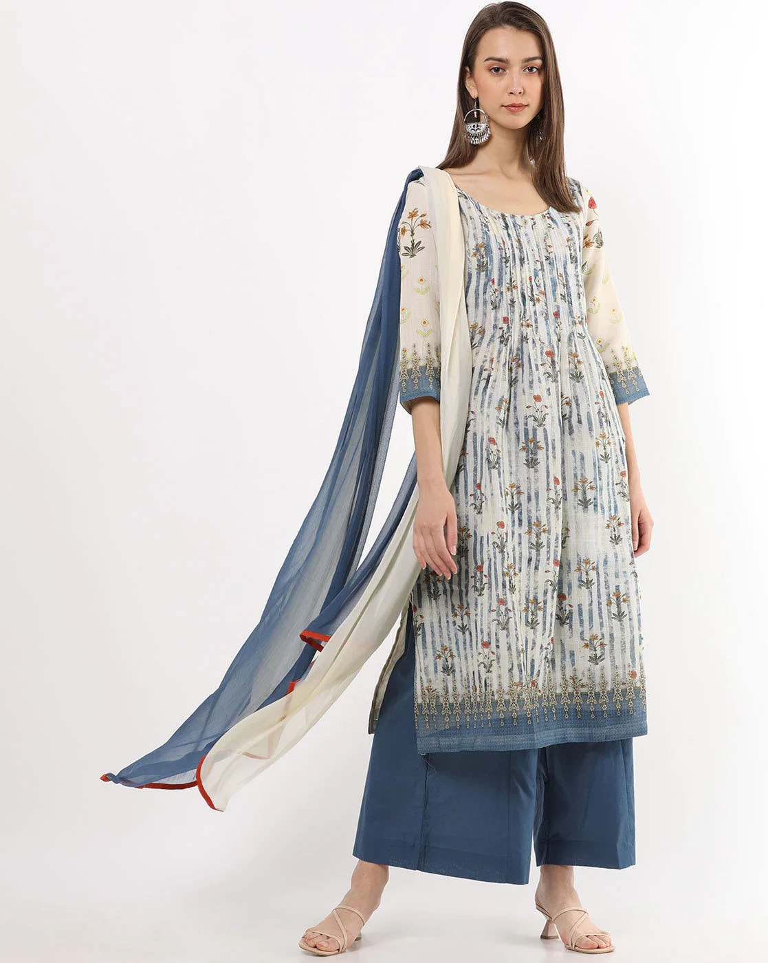 Buy Cream Kurta Suit Sets for Women by ...