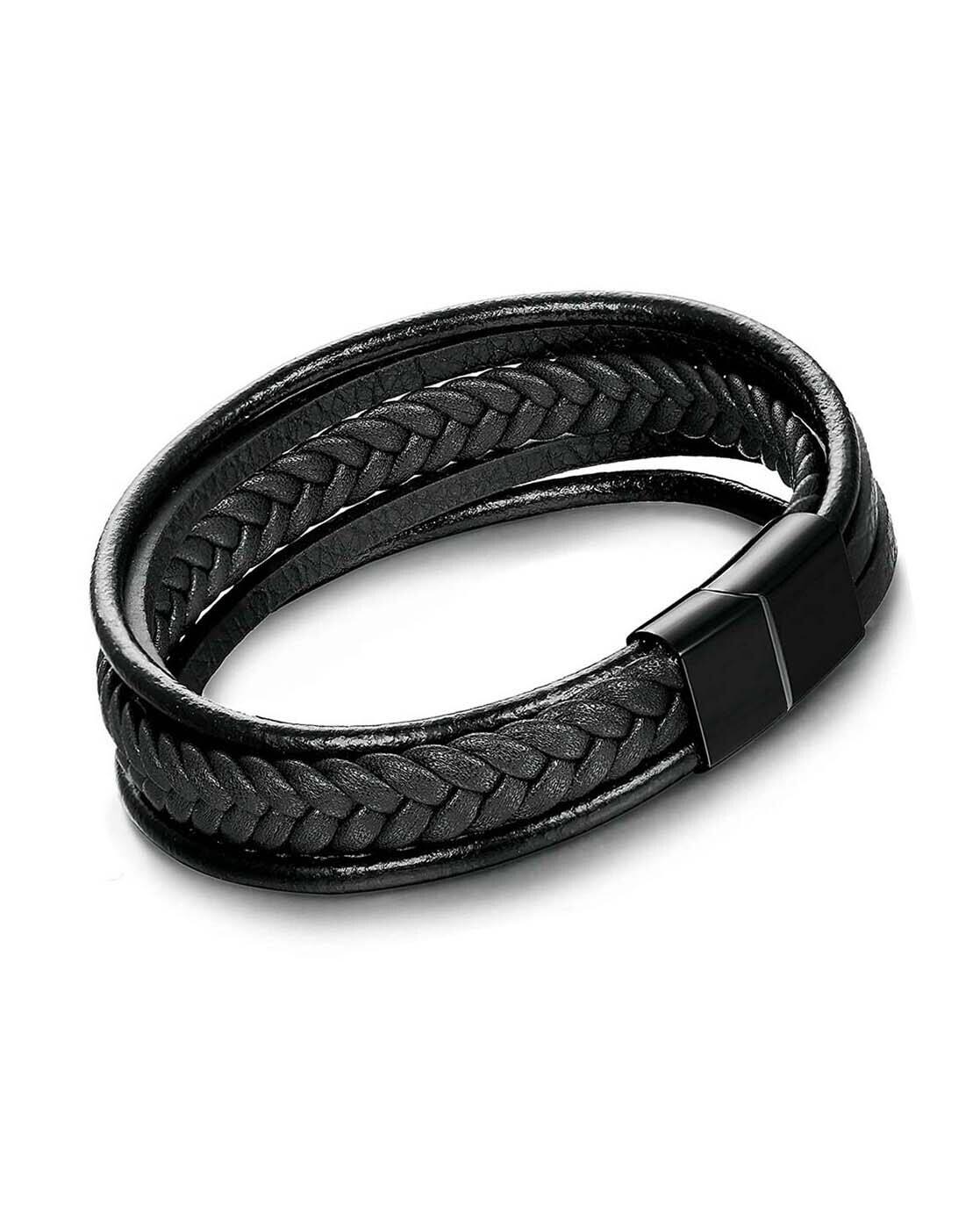 Excellence quality Great prices, huge selection Bracelet Mens Red Leather Clasp Silver