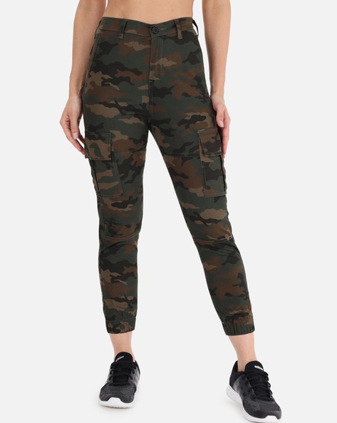 Amazon.com: Womens Camouflage Cargo Trousers Casual High Waist Pants Sporty  Gym Athletic Fit Jogger Pants with Pockets (White, S) : Clothing, Shoes &  Jewelry