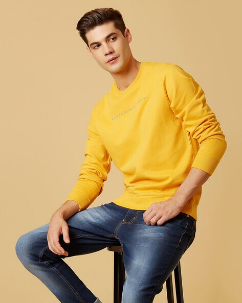 Buy Yellow Sweatshirt & Hoodies for Men by Marca Disati Online 