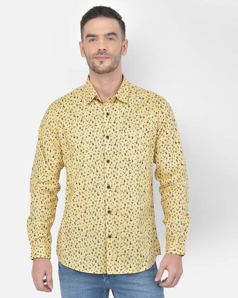 canary yellow mens dress shirt