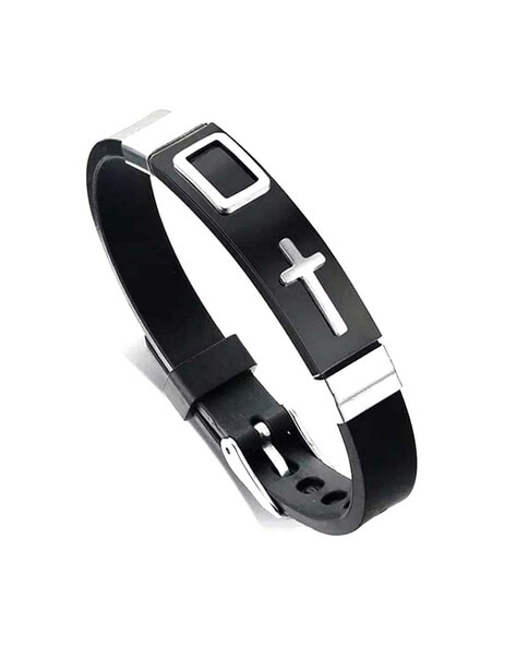 black cross bracelet