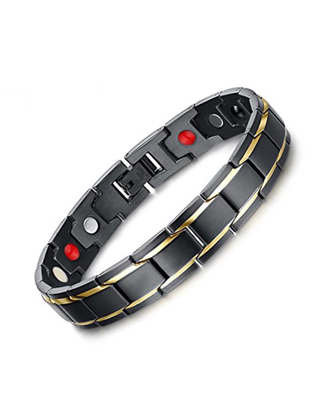 Titanium Magnetic Bracelet With Golden Coating For Pain Relief
