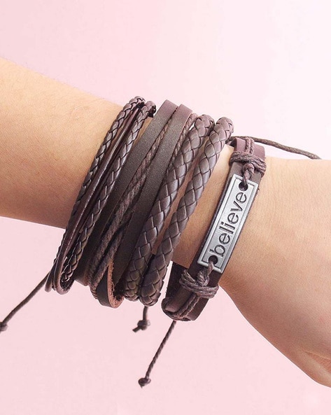 leather unisex bracelets