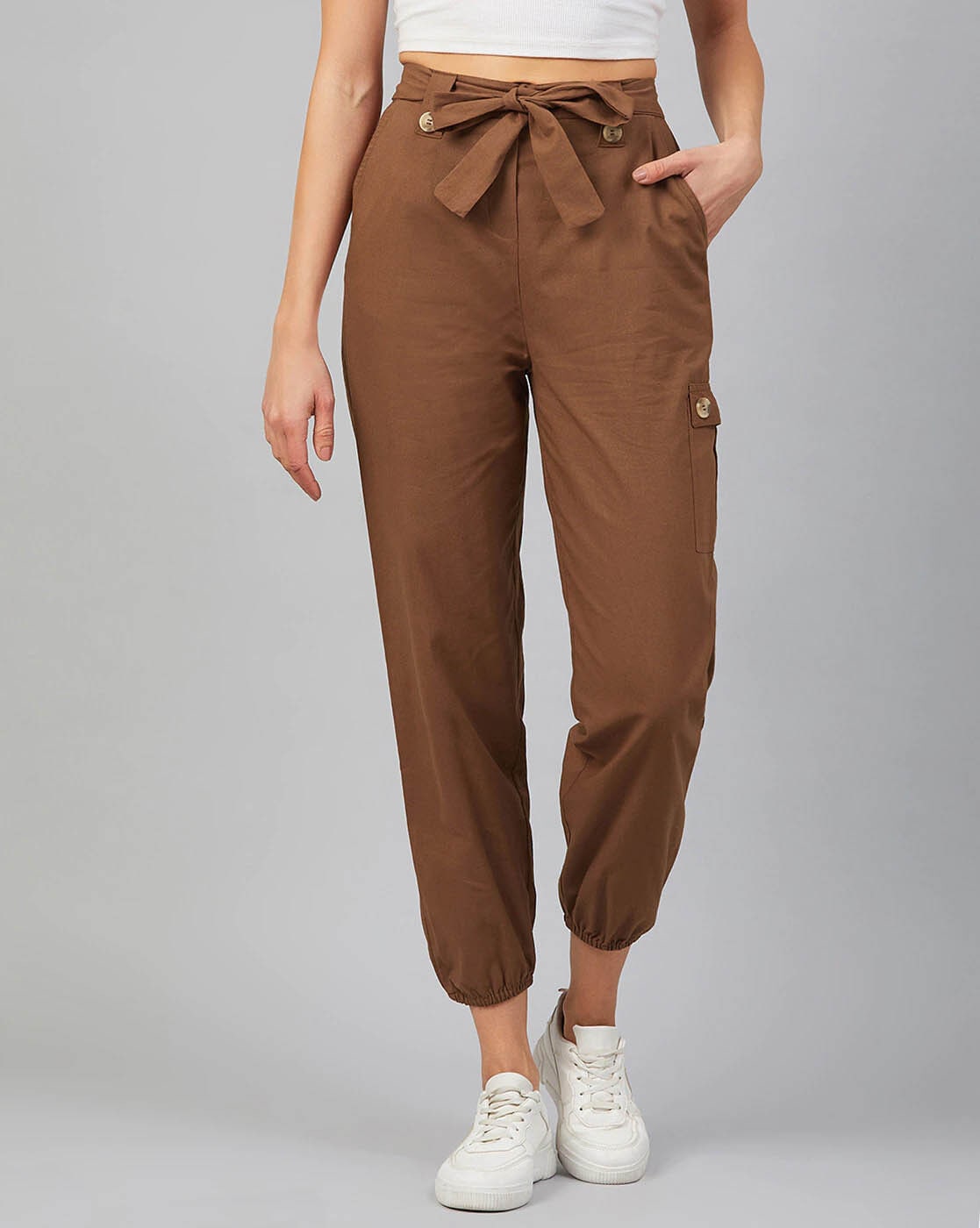 chocolate brown cargo pants womens