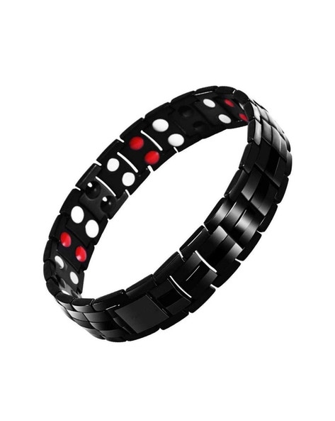 Silver Stainless Steel Titanium Magnetic Bracelet for Bio Magnetic Therapy  For Energy