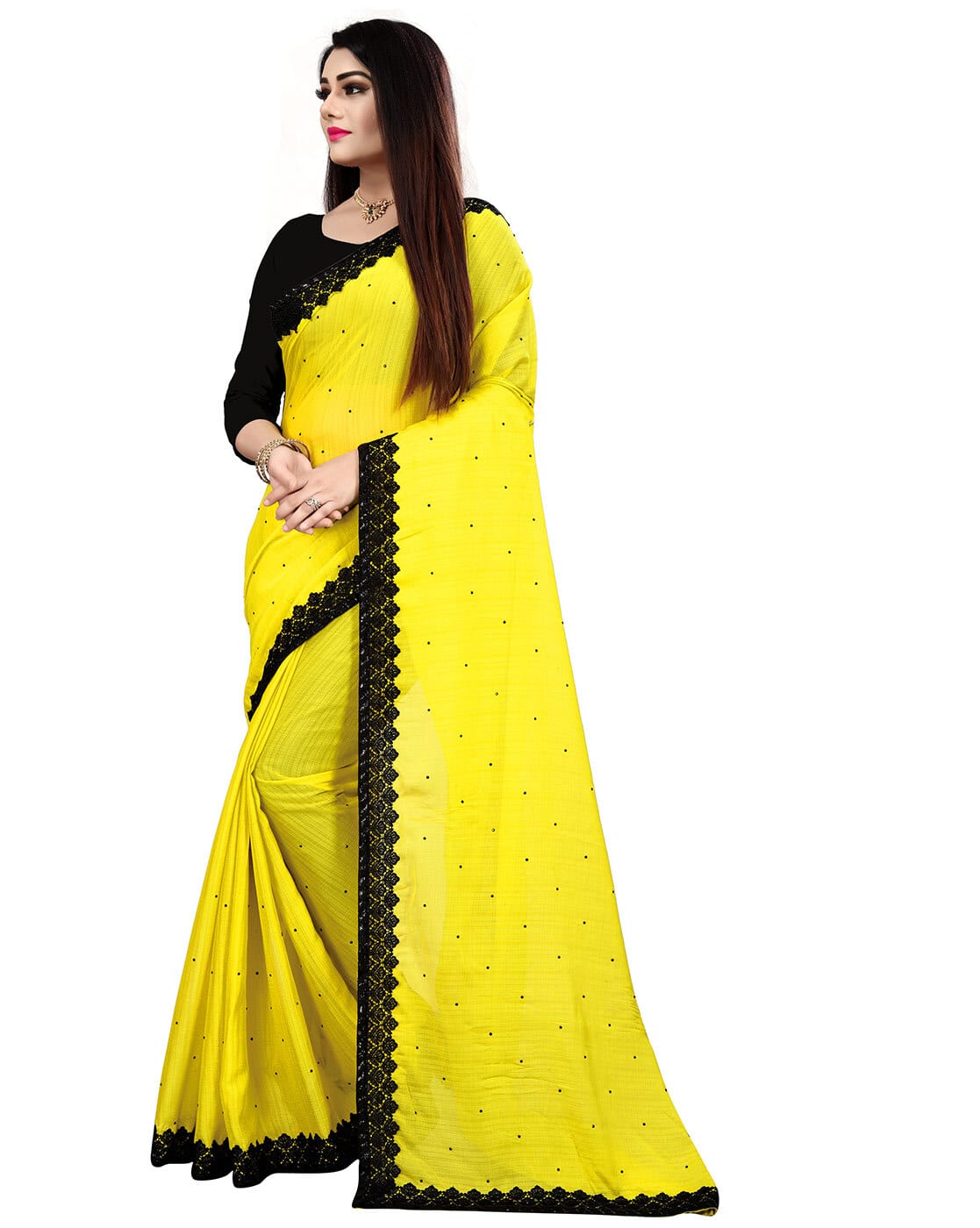 dulhan yellow saree
