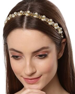 Buy Gold Hair Accessories for Women by Karatcart Online 