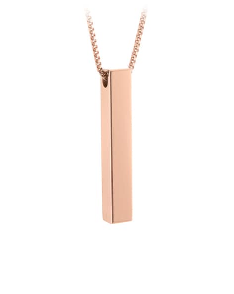 Buy Stainless Steel Silver Vertical Bar Pendant Necklace for Men |  Dappershop.pk – The Dapper Shop