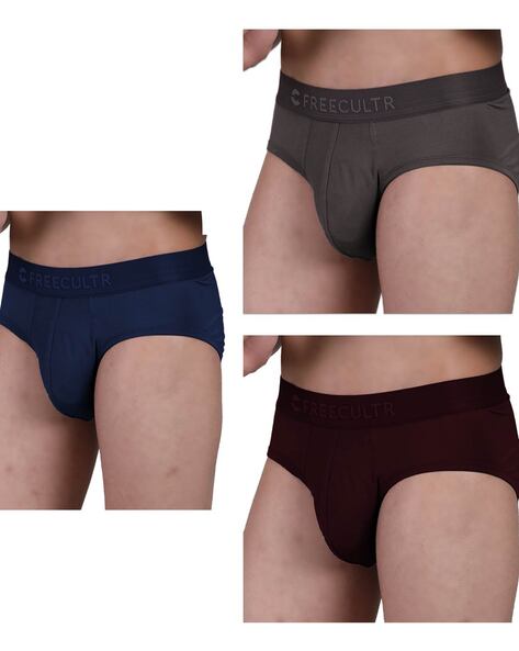 Buy Blue, Grey, Maroon Briefs for Men by Freecultr Online