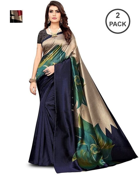 Buy Oomph! Women's Bhagalpuri Art Silk Saree With Blouse  (stbirdyellow_n_Bumblebee Yellow_OS_Bumblebee Yellow) at Amazon.in