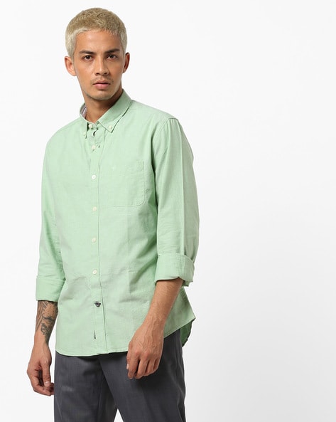 schaal consumptie Klokje Buy Green Shirts for Men by NETPLAY Online | Ajio.com