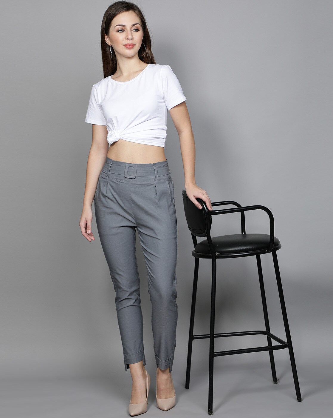 Buy Grey Trousers & Pants for Women by SWITCH ORIGINALS Online