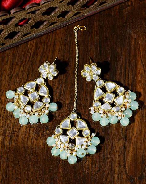 light green earrings online