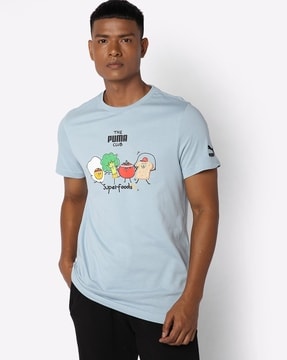 Puma Graphic Tee Vi Men Blue T-shirt (Blue) At Nykaa, Best Beauty Products Online
