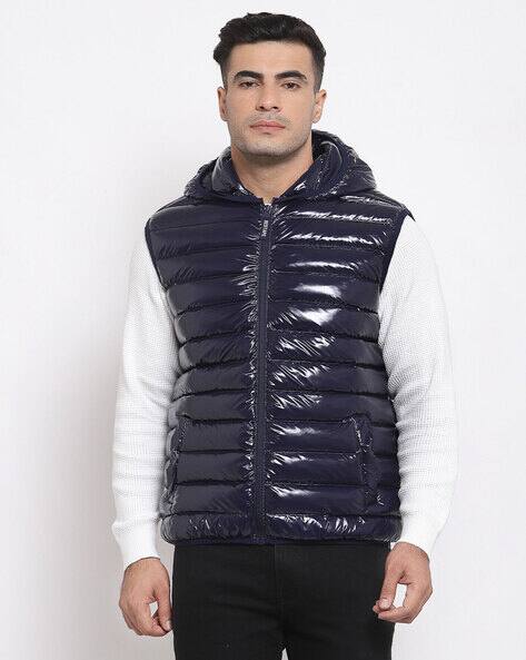 red quilted bomber jacket
