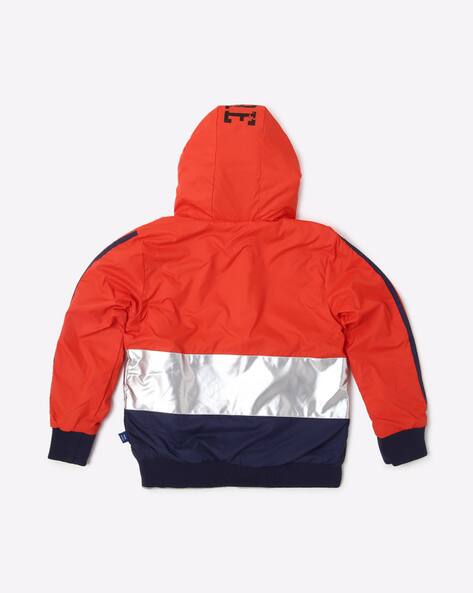 Colourblock Typographic Print Hoodie view 3