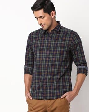 Buy Blue \u0026 Olive Green Shirts for Men 