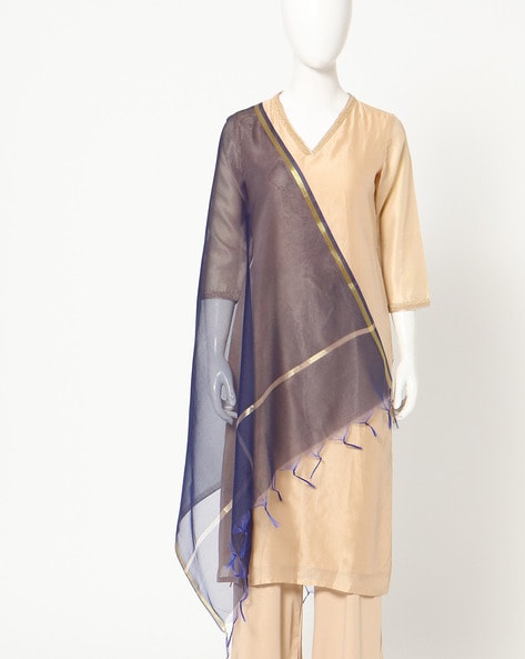 Textured Dupatta with Border Price in India
