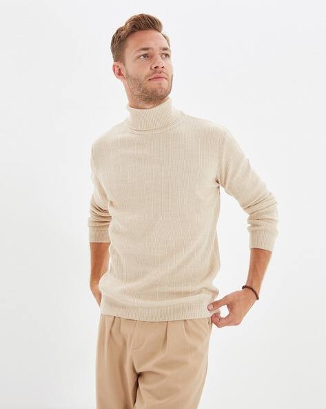 beige turtle neck