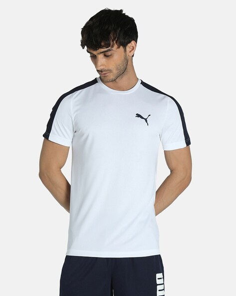Regular Fit Logo Print T-shirt with Crew-Neck