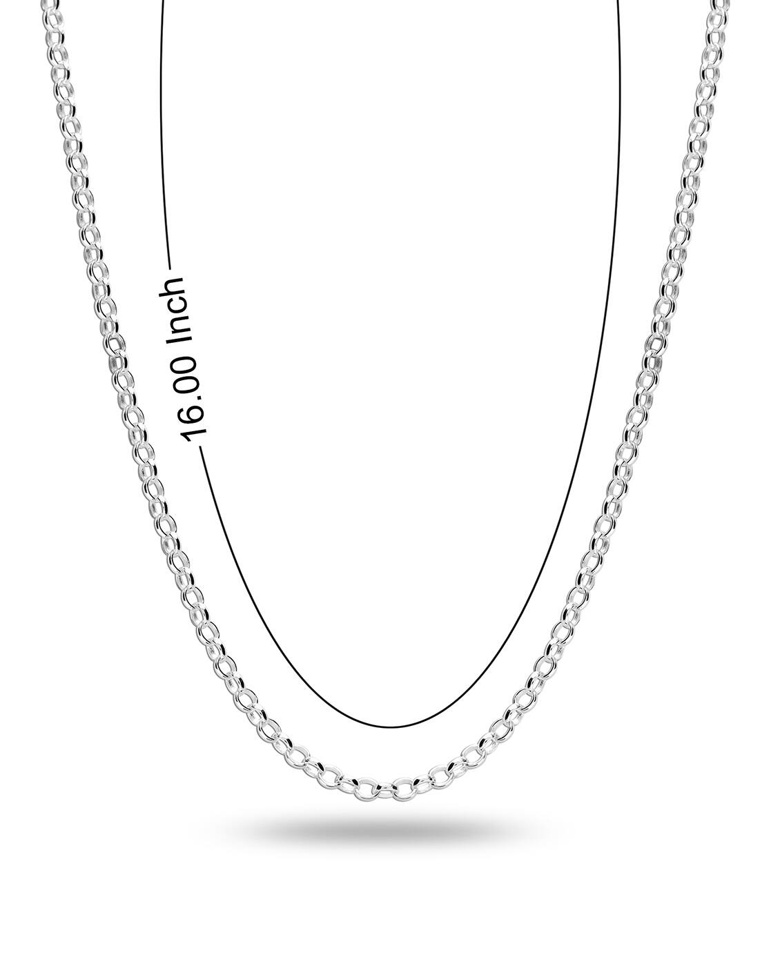 Buy Silver-Toned Chains for Men by 