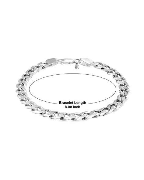 Men Sterling Silver Curb Chain Bracelet - Jewelry1000.com | Mens silver  jewelry, Mens sterling silver jewelry, Mens bracelet silver