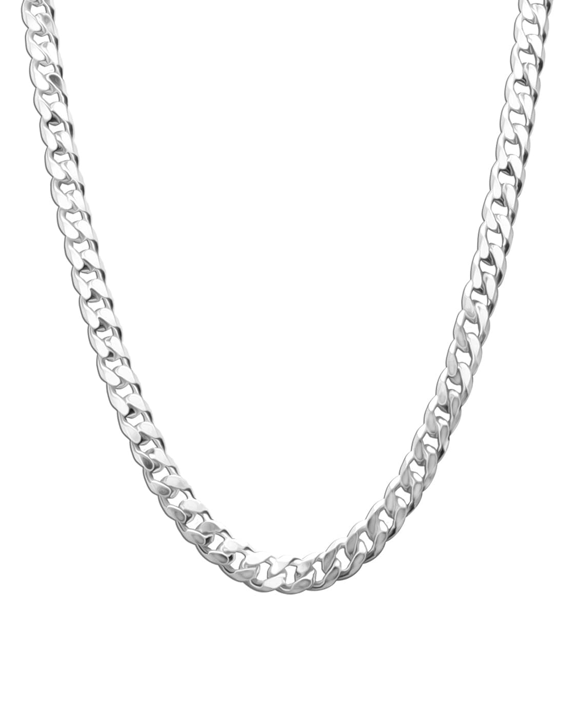 solid silver curb chain mens