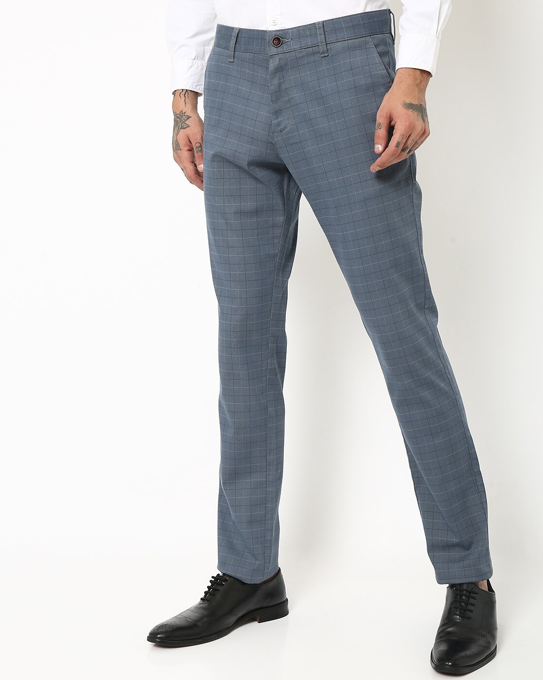 Buy Blue Trousers & Pants for Men by NETPLAY Online