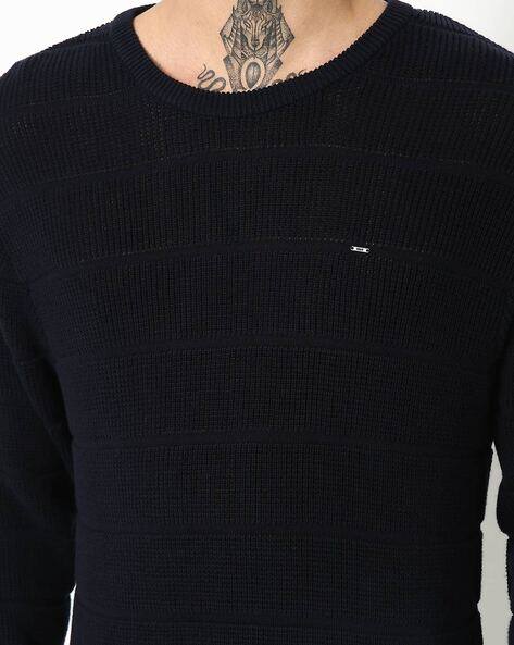 Textured Knit Crew-Neck Pullover view 3