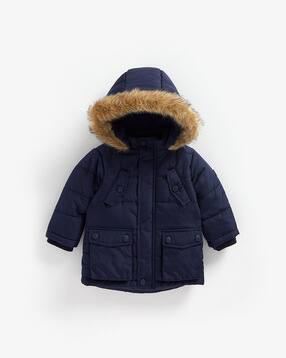 mothercare Padded Fur-Lined Hooded Jacket-picture-37