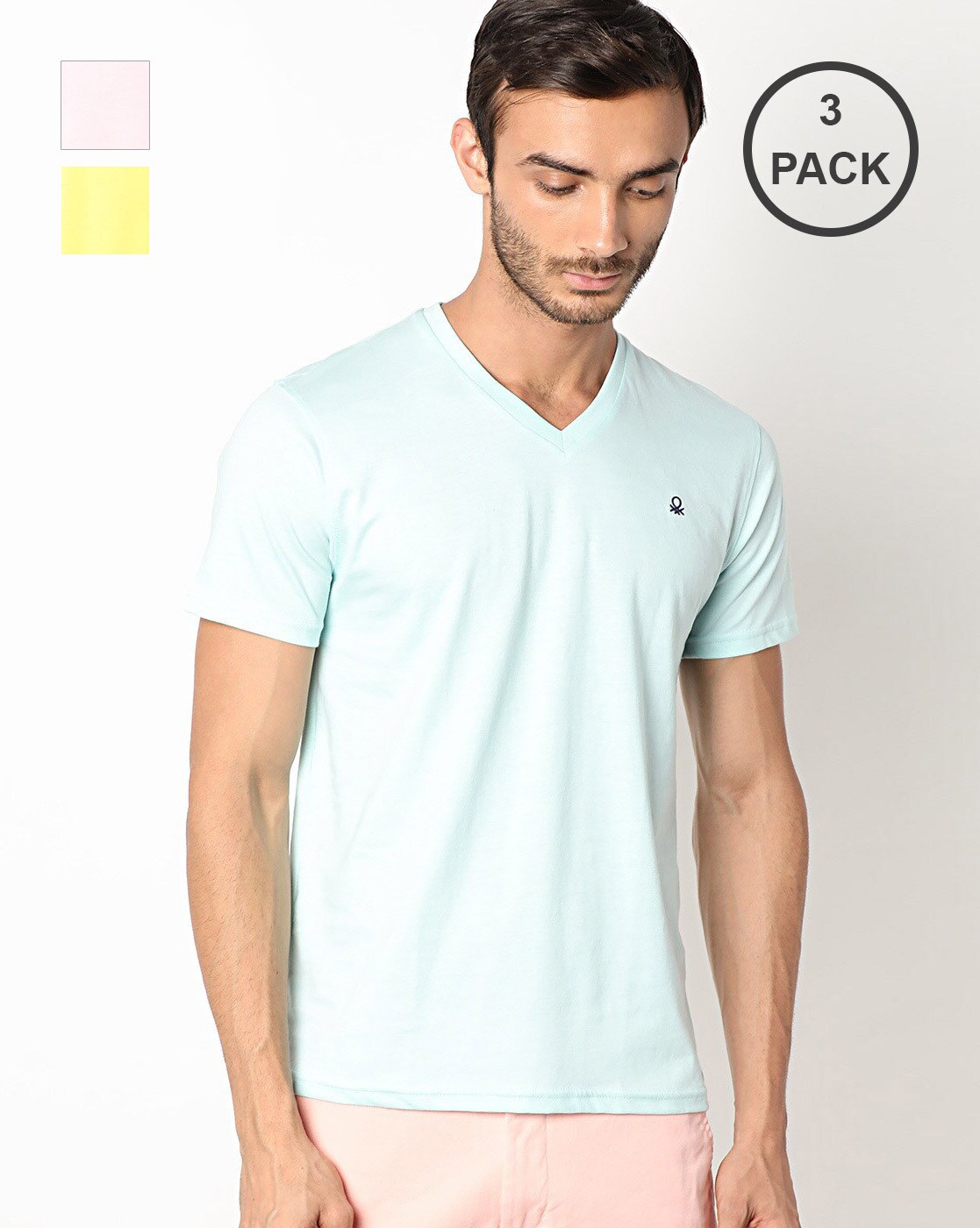 v neck t shirts pack of 3