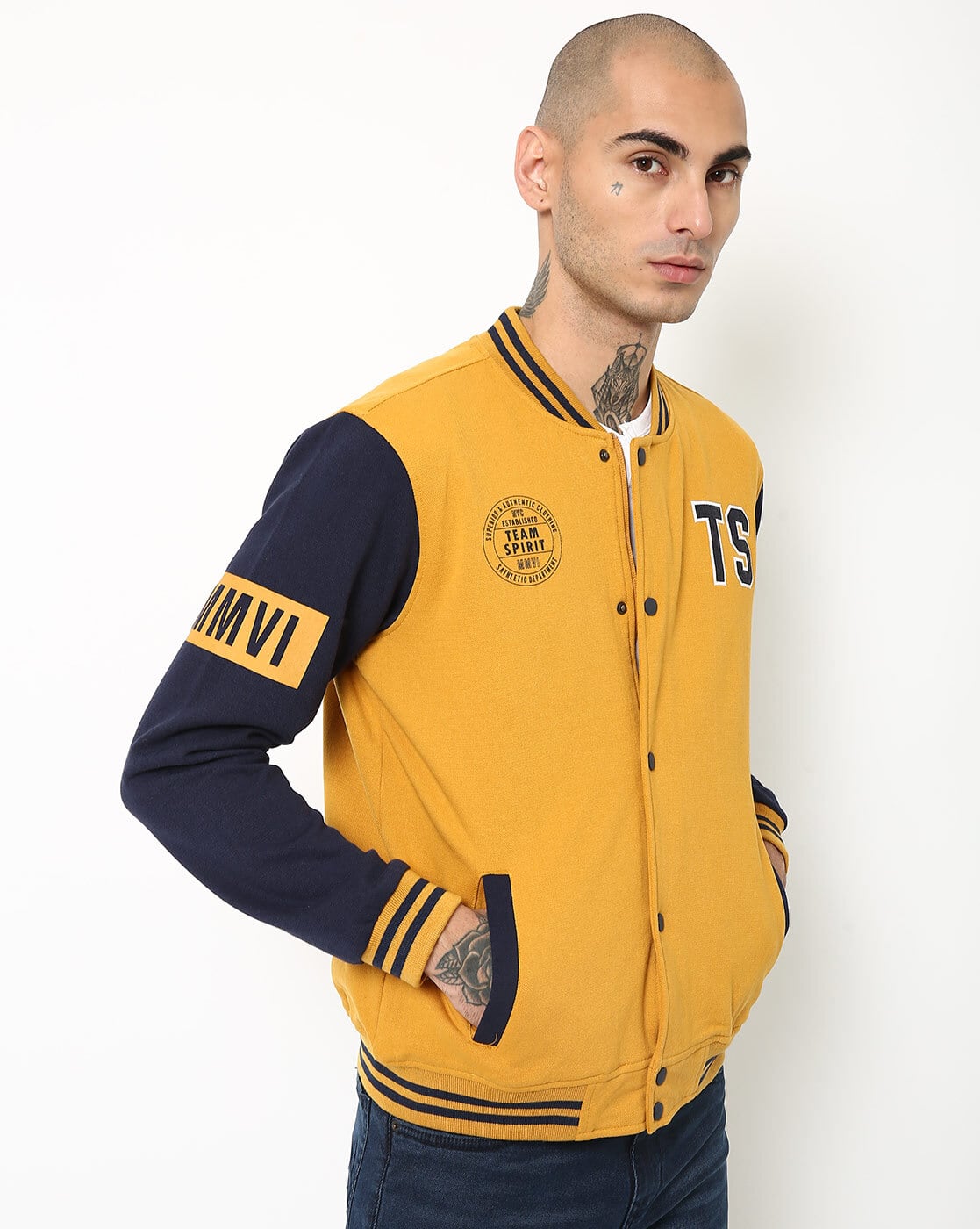 Colourblock Varsity Bomber Jacket