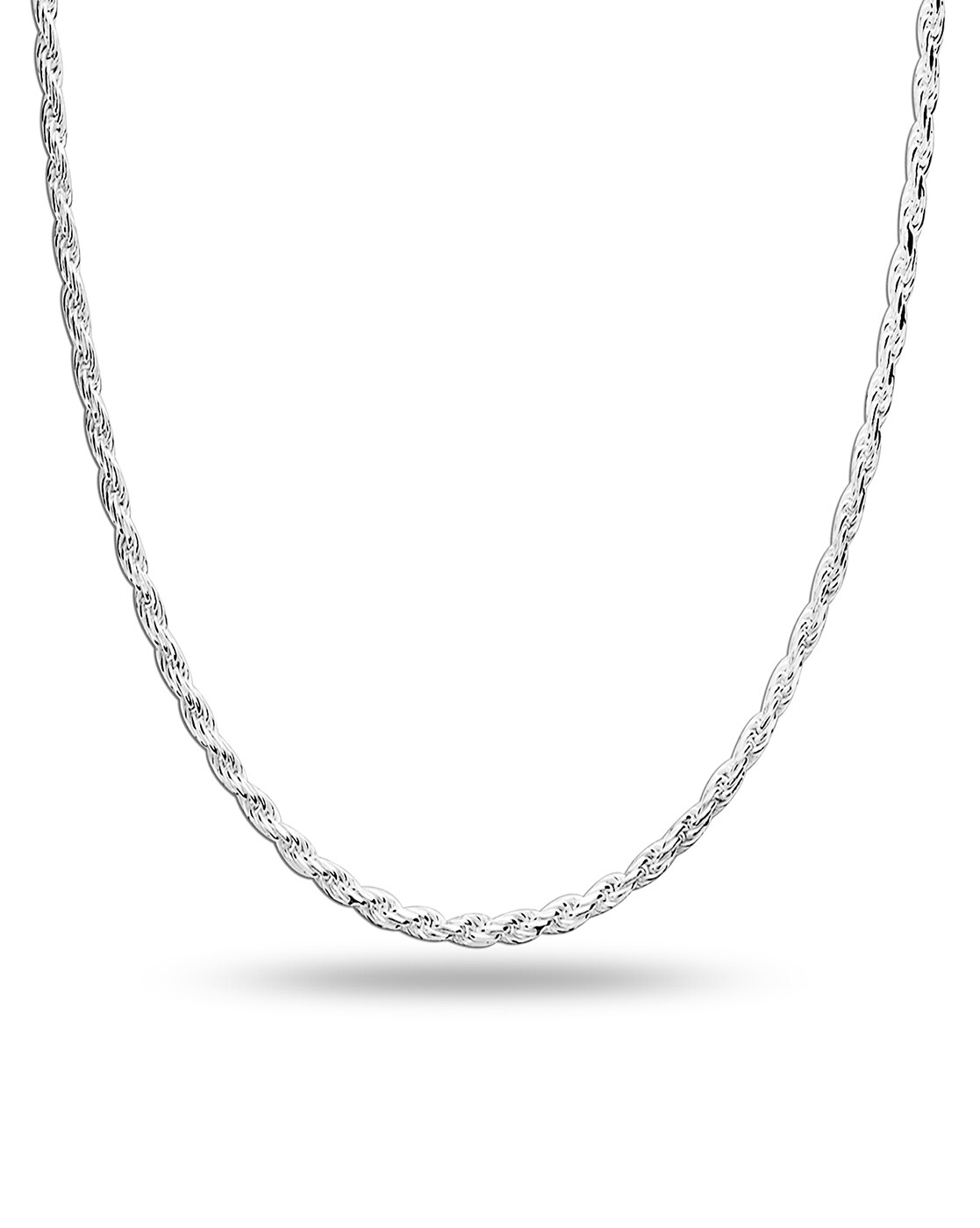 Silver discount Toned Long Strand Rope Necklace