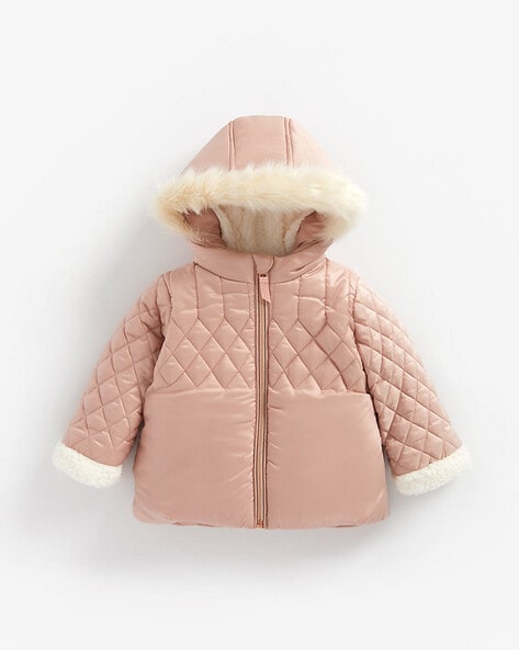 Pink fur lined outlet jacket