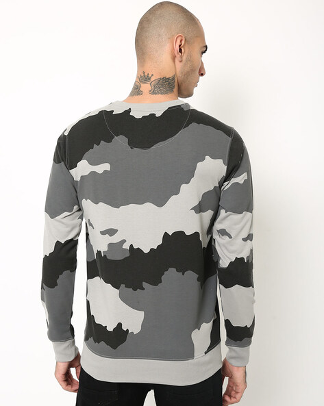 Camo crewneck sweatshirt fashion mens