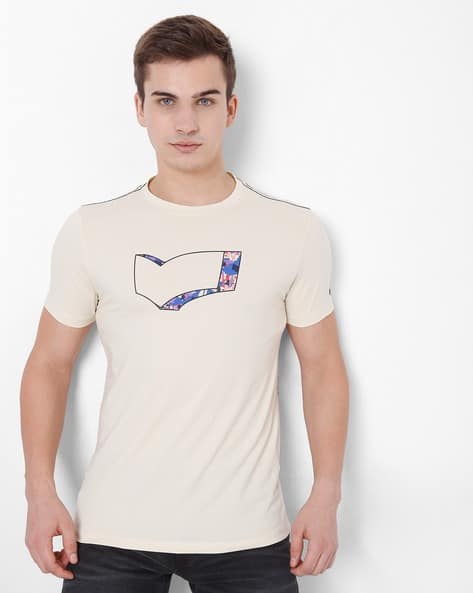 GAS Logo Print Slim Fit Crew-Neck T 