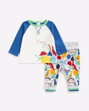 mothercare Printed T-shirt with Pants-picture-18