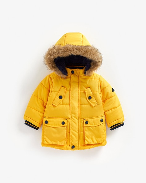 Padded Fur Lined Hooded Jacket