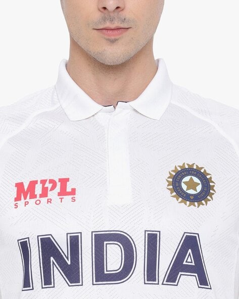 Indian cricket white sales jersey