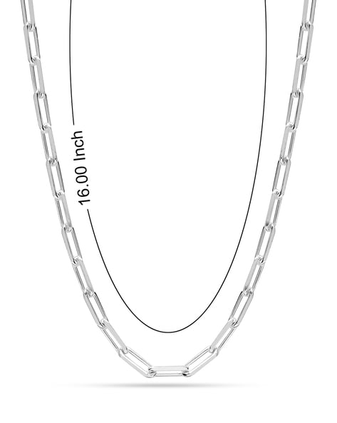 Volt Link Paper Clip Necklace, Sterling Silver | Men's Necklaces | Miansai
