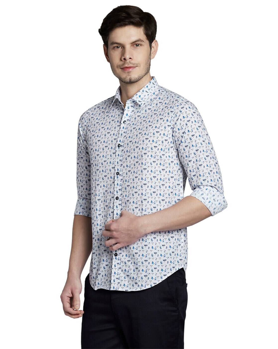 Buy Medium Blue Shirts for Men by 