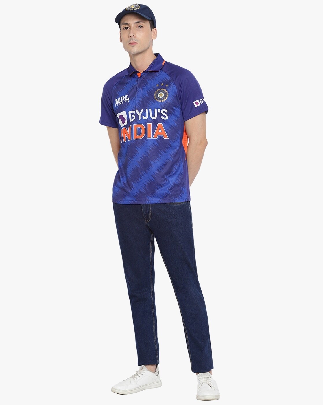 Mpl Sports India Cricket Jersey For Men (Navy, M)