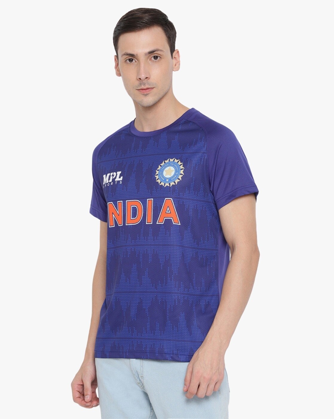 Mpl Sports India Cricket Jersey For Men (Navy, M)